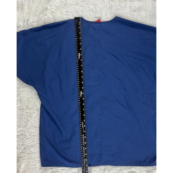 NY Giants V Neck Scrub‎ Top Navy Blue Womens Size M Short Sleeve NFL - Picture 5 of 5